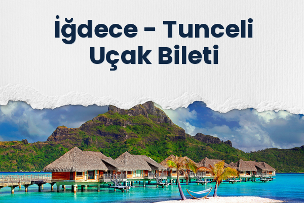 İğdece → Tunceli Uçak Bileti