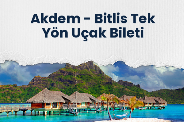 Akdem → Bitlis Tek Yön Uçak Bileti