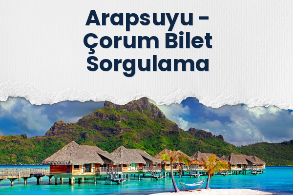 Arapsuyu → Çorum Bilet Sorgulama