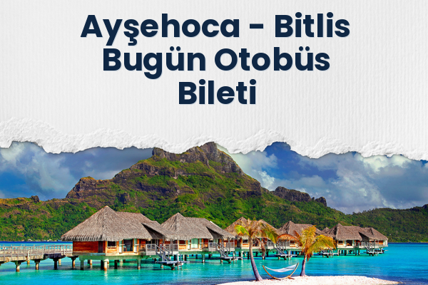 Ayşehoca → Bitlis Bugün Otobüs Bileti