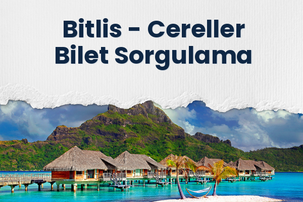 Bitlis → Cereller Bilet Sorgulama