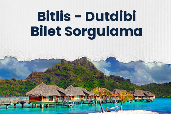 Bitlis → Dutdibi Bilet Sorgulama