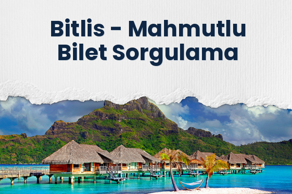 Bitlis → Mahmutlu Bilet Sorgulama