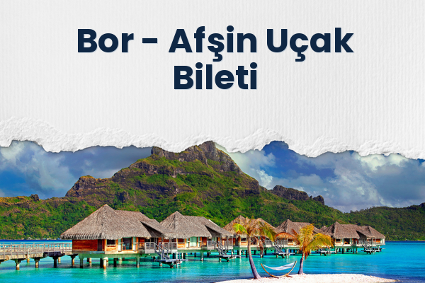 Bor → Afşin Uçak Bileti