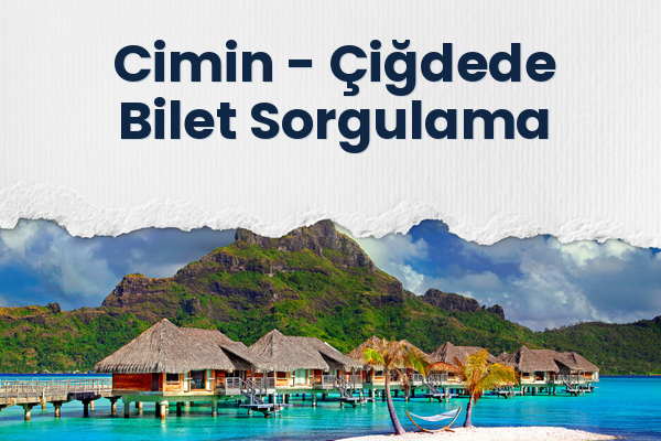 Cimin → Çiğdede Bilet Sorgulama