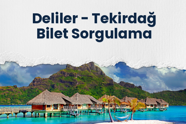 Deliler → Tekirdağ Bilet Sorgulama