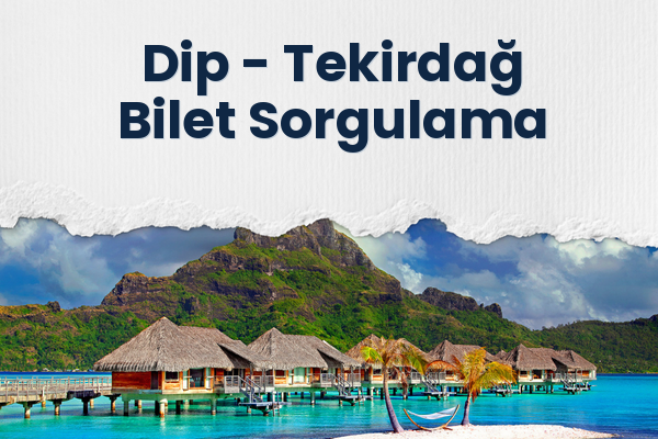 Dip → Tekirdağ Bilet Sorgulama