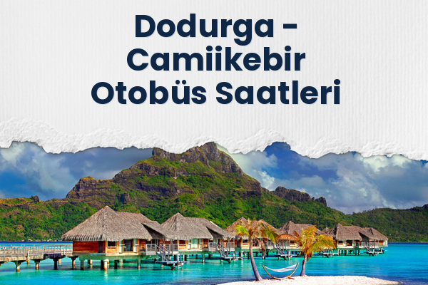 Dodurga → Camiikebir Otobüs Saatleri