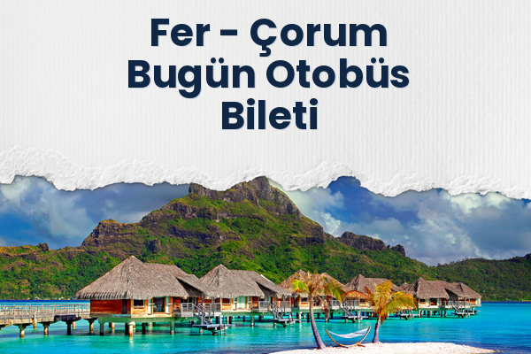 Fer → Çorum Bugün Otobüs Bileti