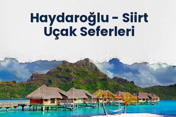 Haydaroğlu → Siirt Uçak Seferleri
