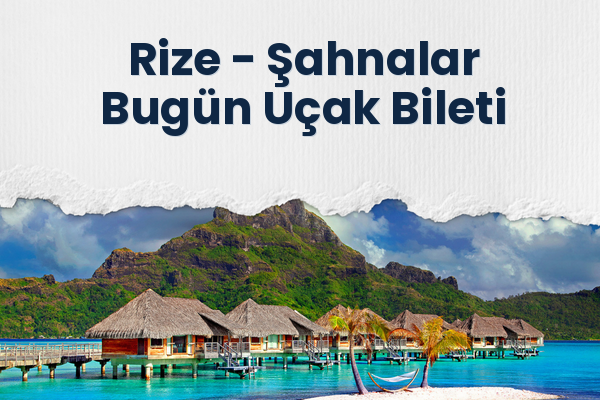 Rize → Şahnalar Bugün Uçak Bileti