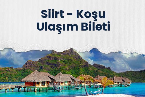 Siirt → Koşu Ulaşım Bileti