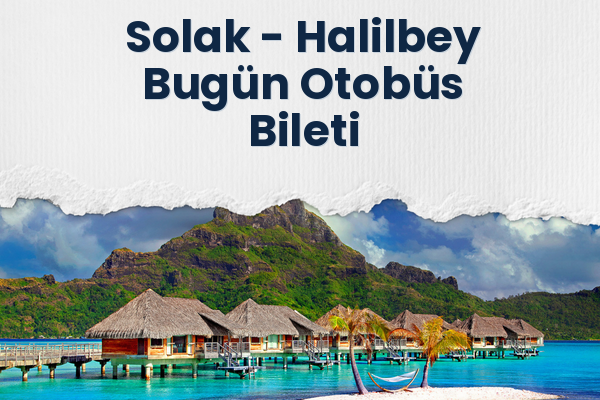 Solak → Halilbey Bugün Otobüs Bileti