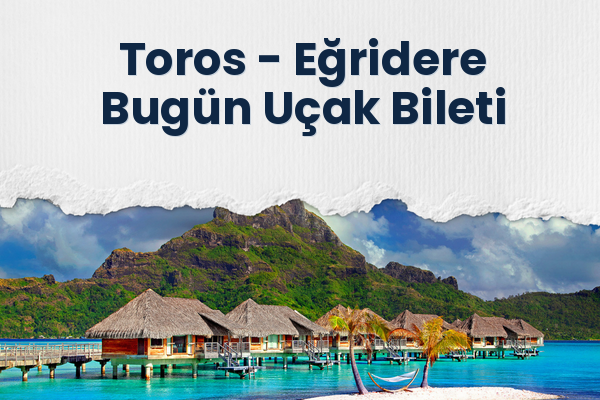 Toros → Eğridere Bugün Uçak Bileti